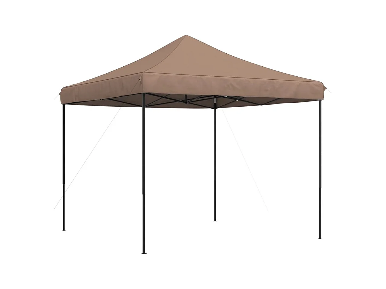 Tente de réception pliable escamotable marron 292x292x315 cm