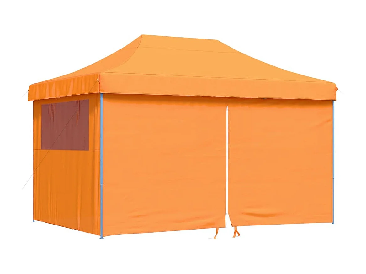 Partyzelt Faltbar Pop-Up mit 4 Seitenteilen Orange