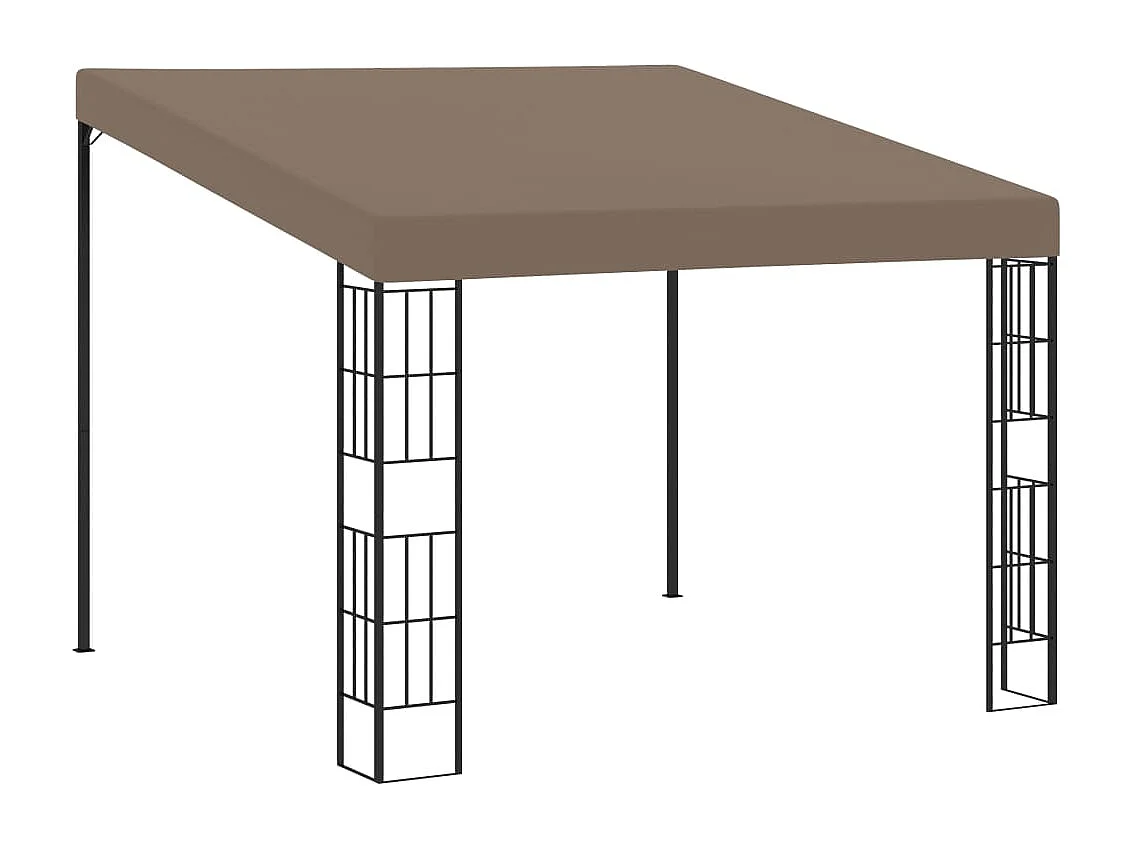 Wand-Pavillon 3x3 m Taupe Stoff