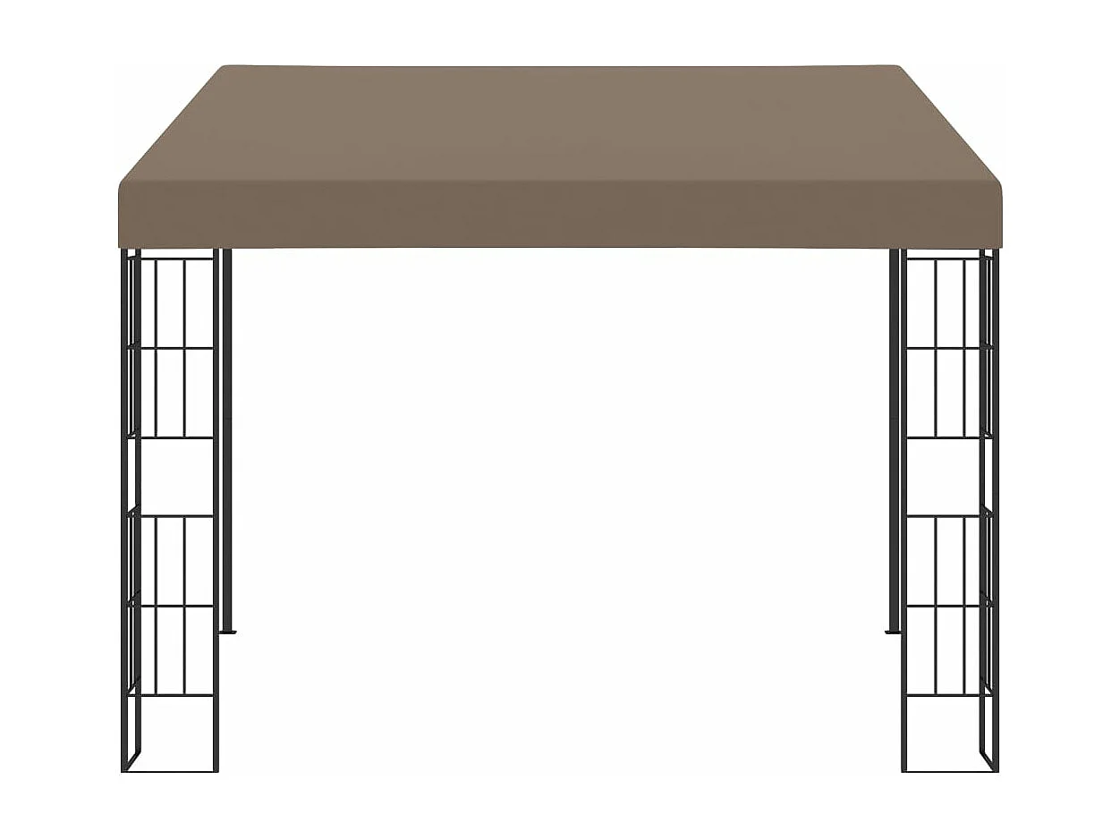 Wand-Pavillon 3x3 m Taupe Stoff