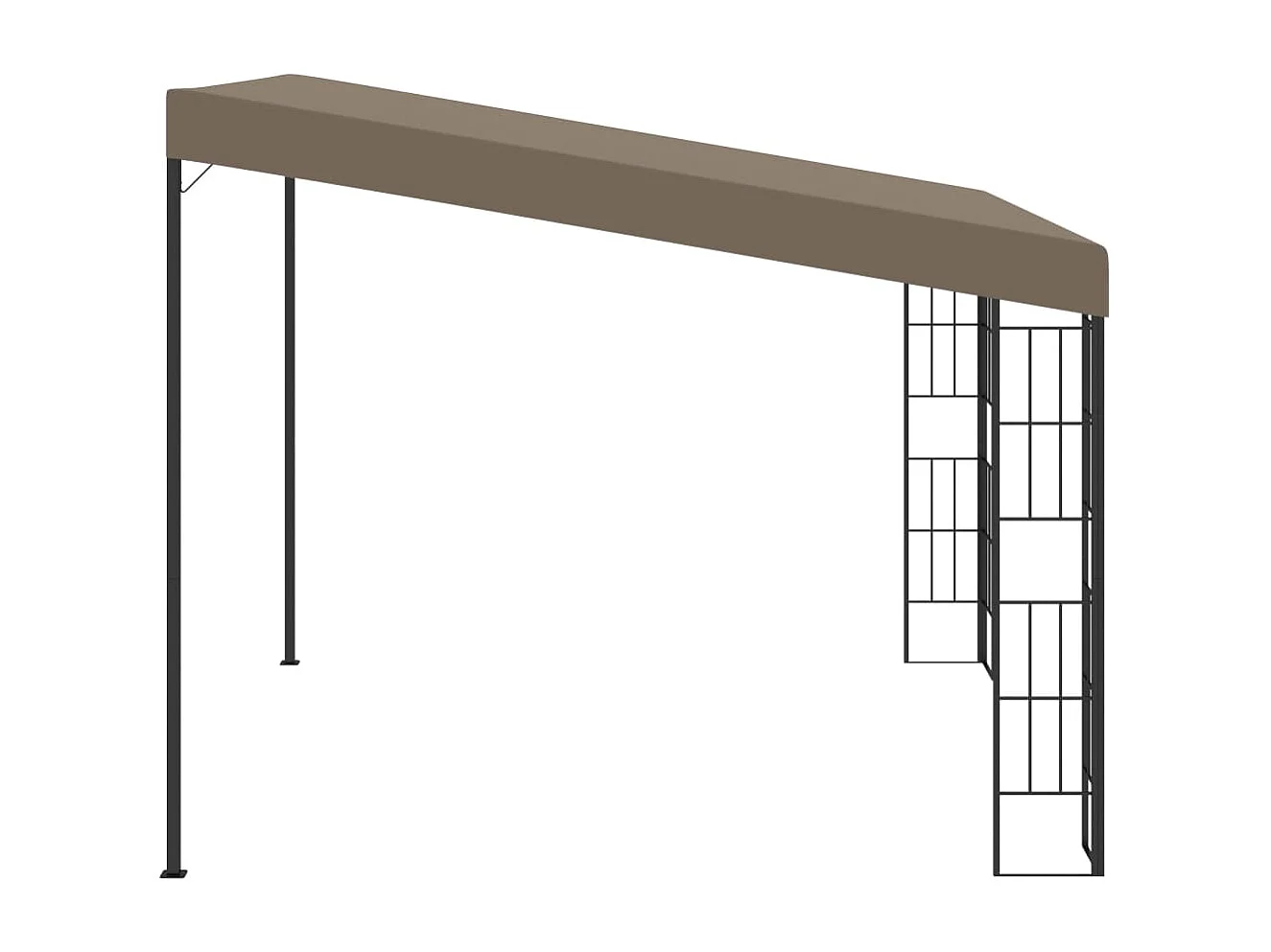 Wand-Pavillon 3x3 m Taupe Stoff