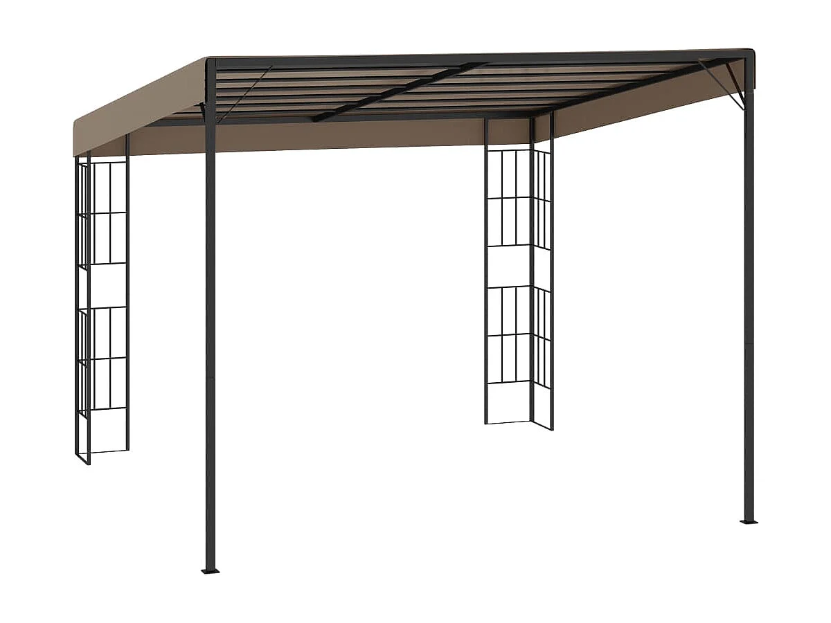 Wand-Pavillon 3x3 m Taupe Stoff