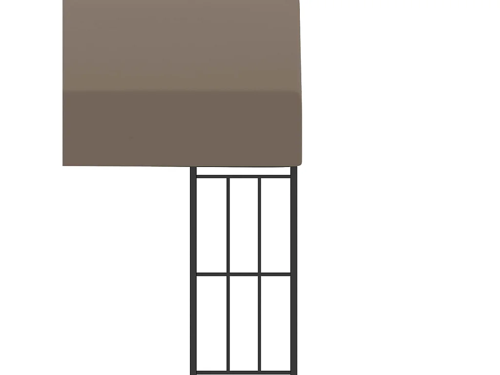 Wand-Pavillon 3x3 m Taupe Stoff