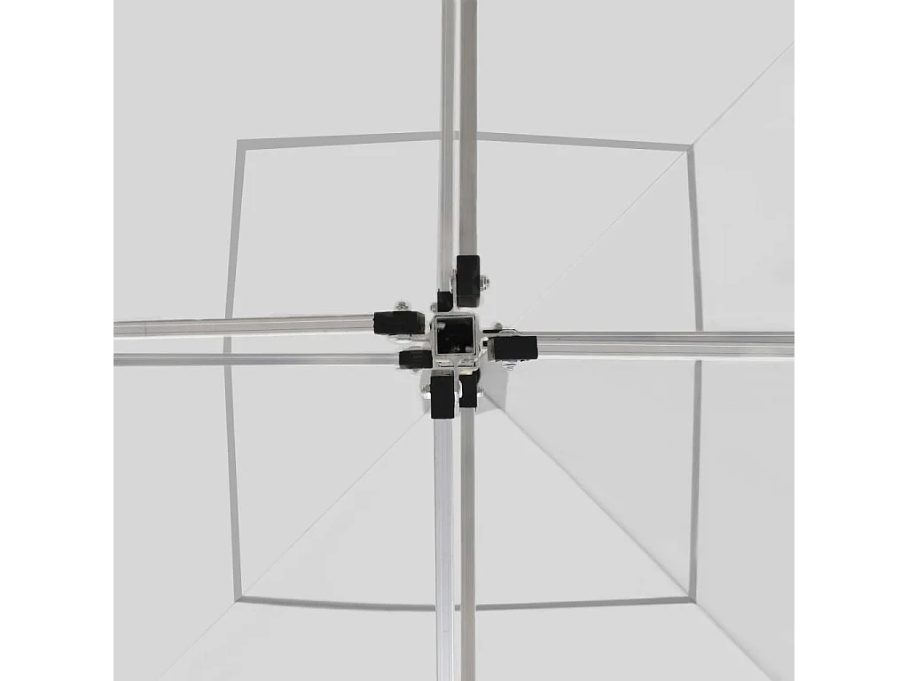 Tente de réception pliable avec parois Aluminium 3x3 m Blanc