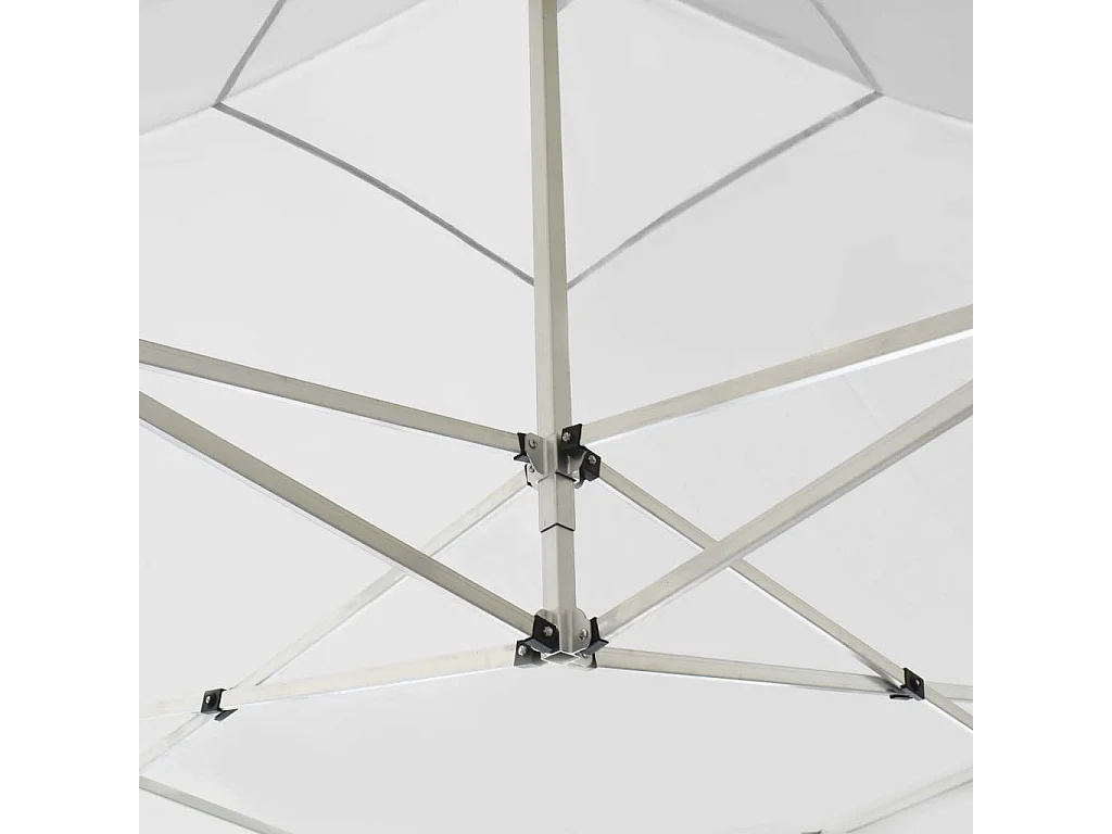 Tente de réception pliable avec parois Aluminium 3x3 m Blanc