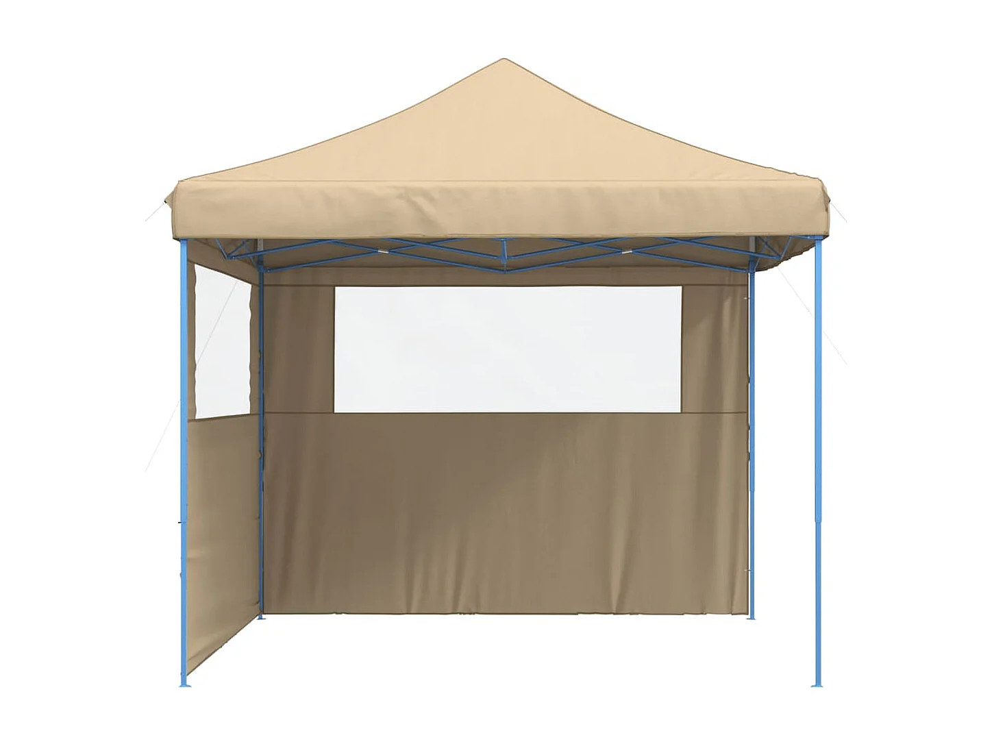 Tente de réception pliable escamotable avec 2 parois latérales