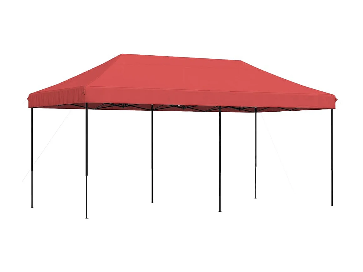 Tente de réception pliable escamotable bordeaux 580x292x315 cm