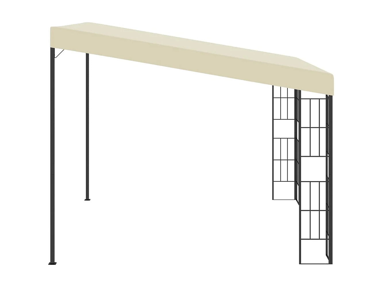 Belvédère mural 3x3 m Crème Tissu