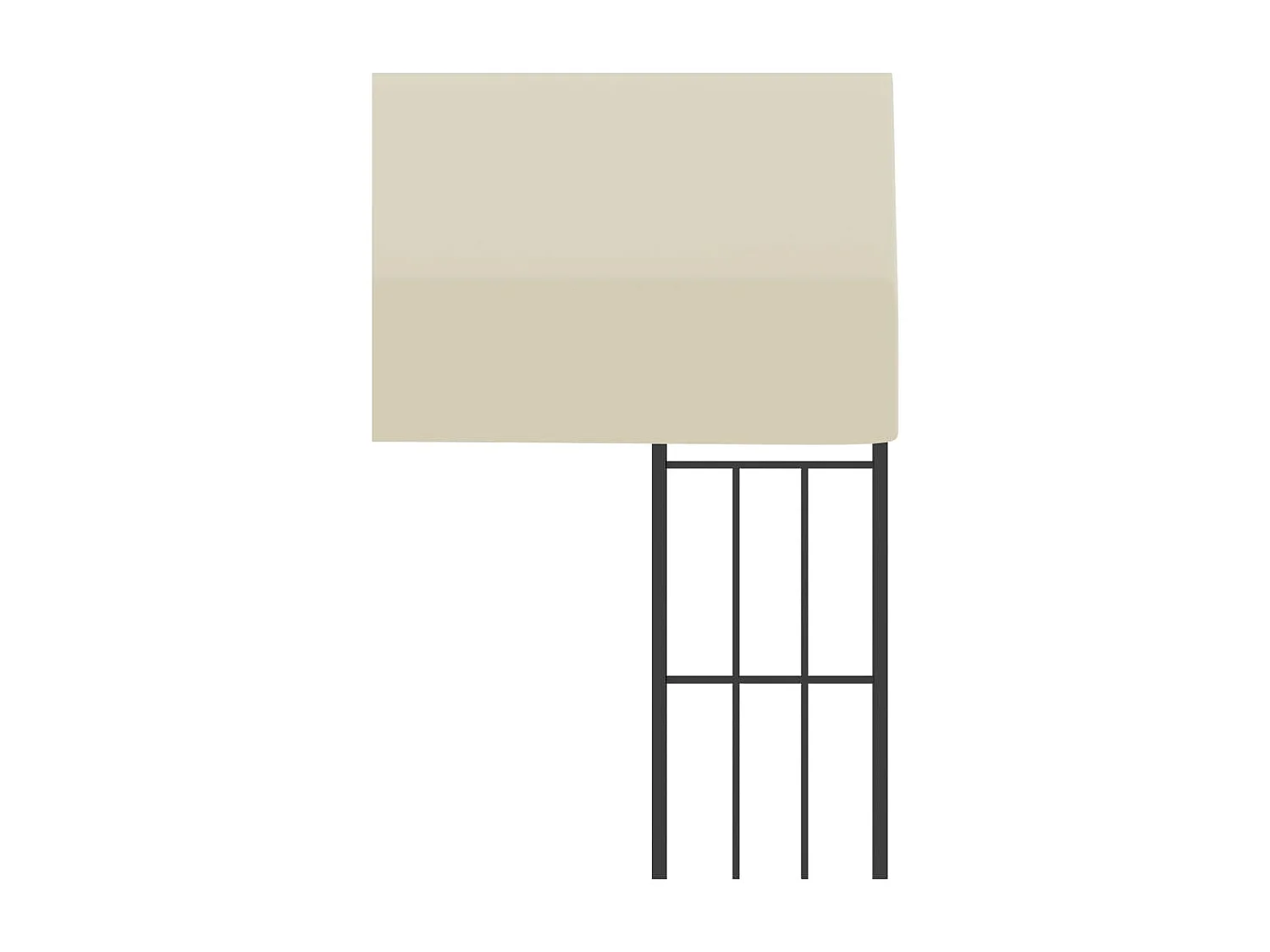 Belvédère mural 3x3 m Crème Tissu