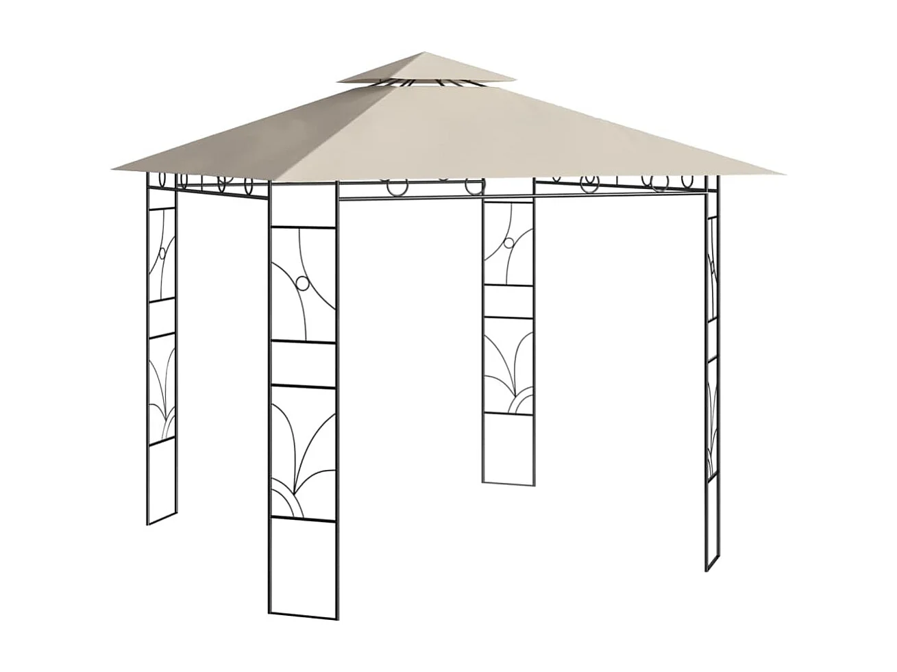 Cenador color crema 3x3x2,7 m 160 g/m²