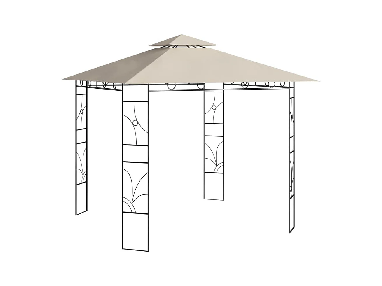 Gazebo 3x3x2,7 m Crema 160 g/m²