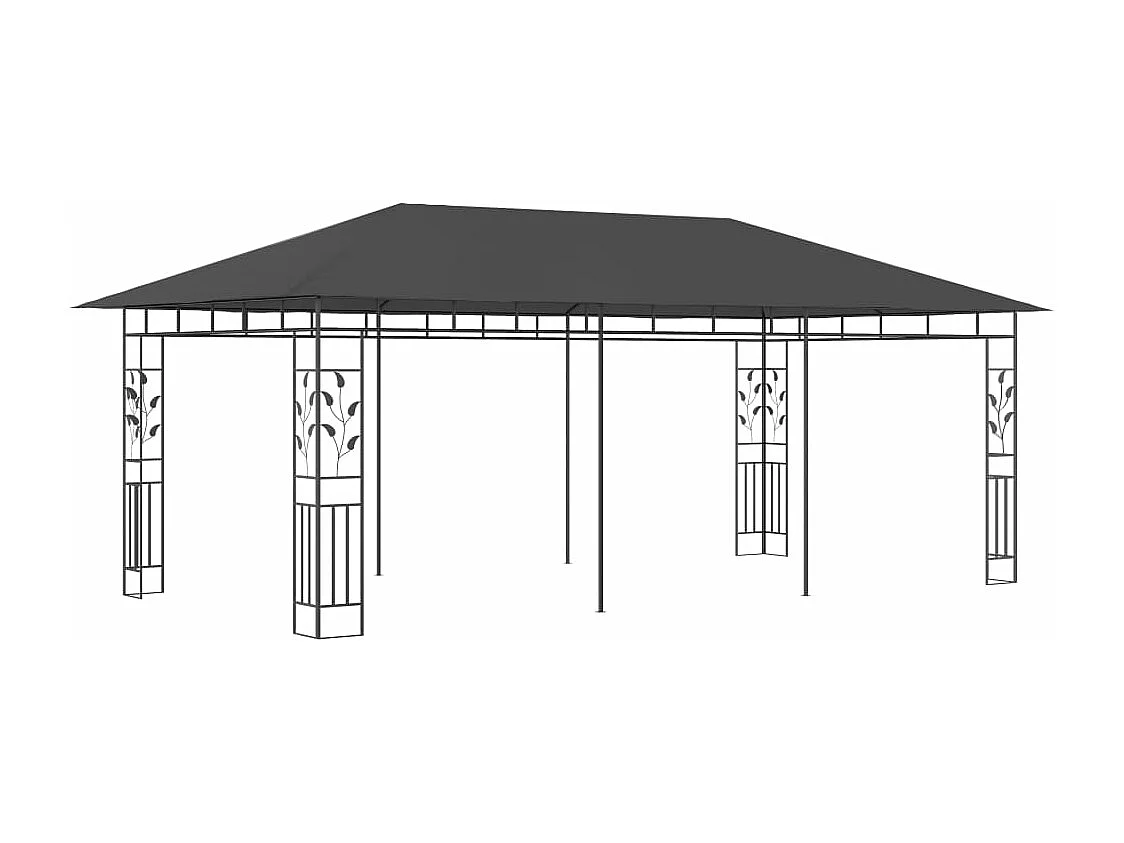 Belvédère avec moustiquaire 6x3x2,73 m Anthracite