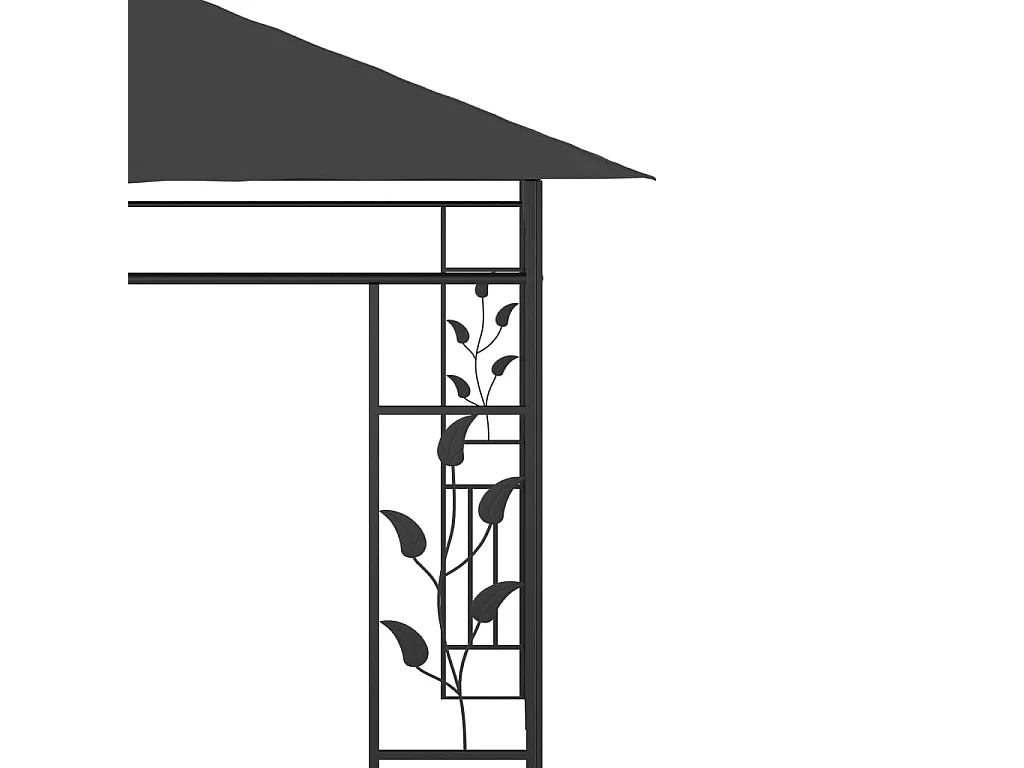 Belvédère avec moustiquaire 6x3x2,73 m Anthracite