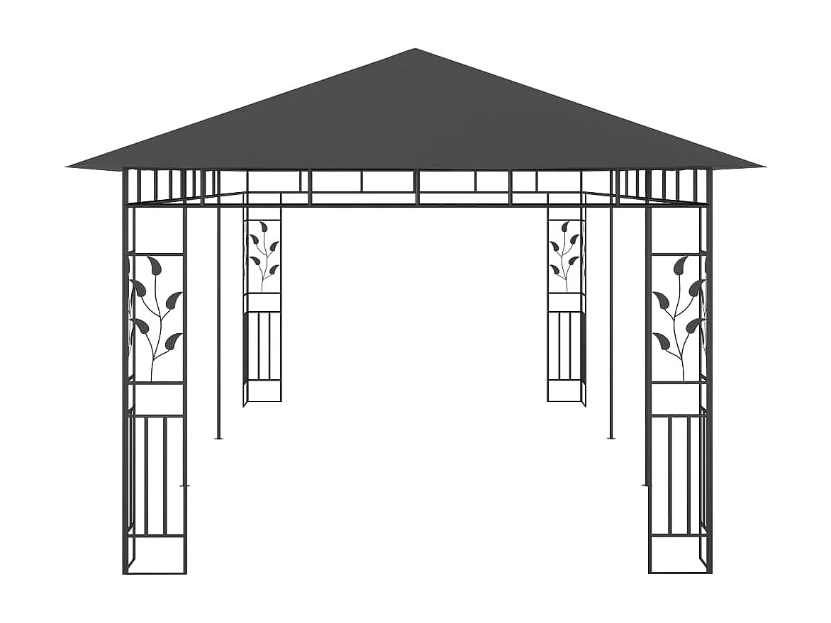 Belvédère avec moustiquaire 6x3x2,73 m Anthracite