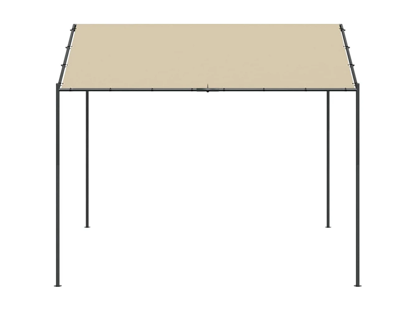 Tenda a Baldacchino Beige 3x3 m in Acciaio e Tessuto
