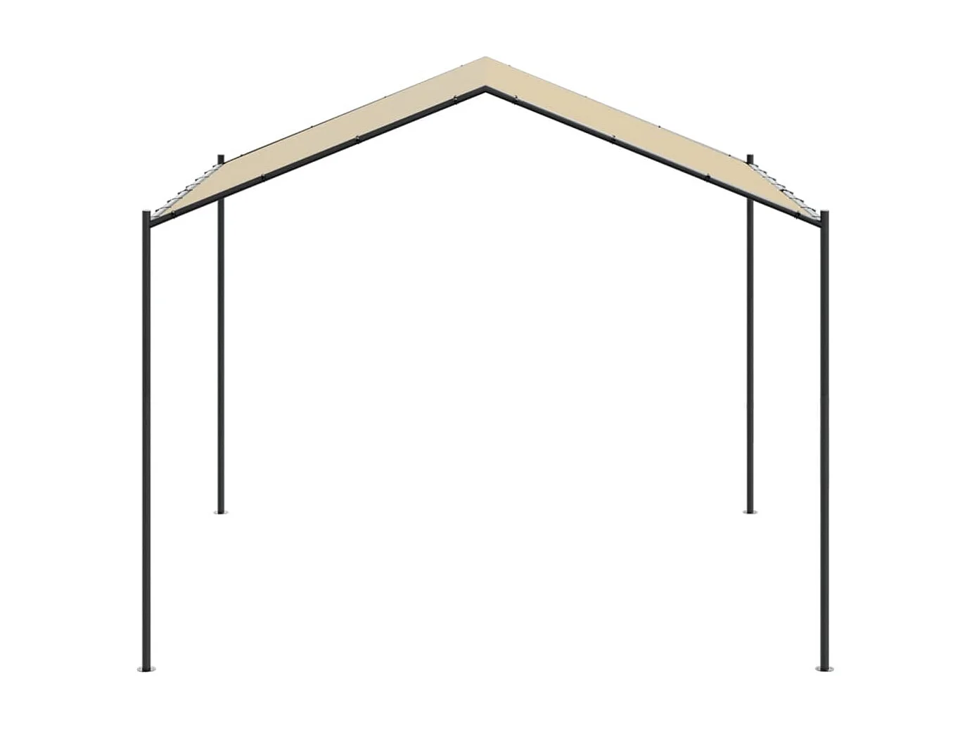 Tenda a Baldacchino Beige 3x3 m in Acciaio e Tessuto