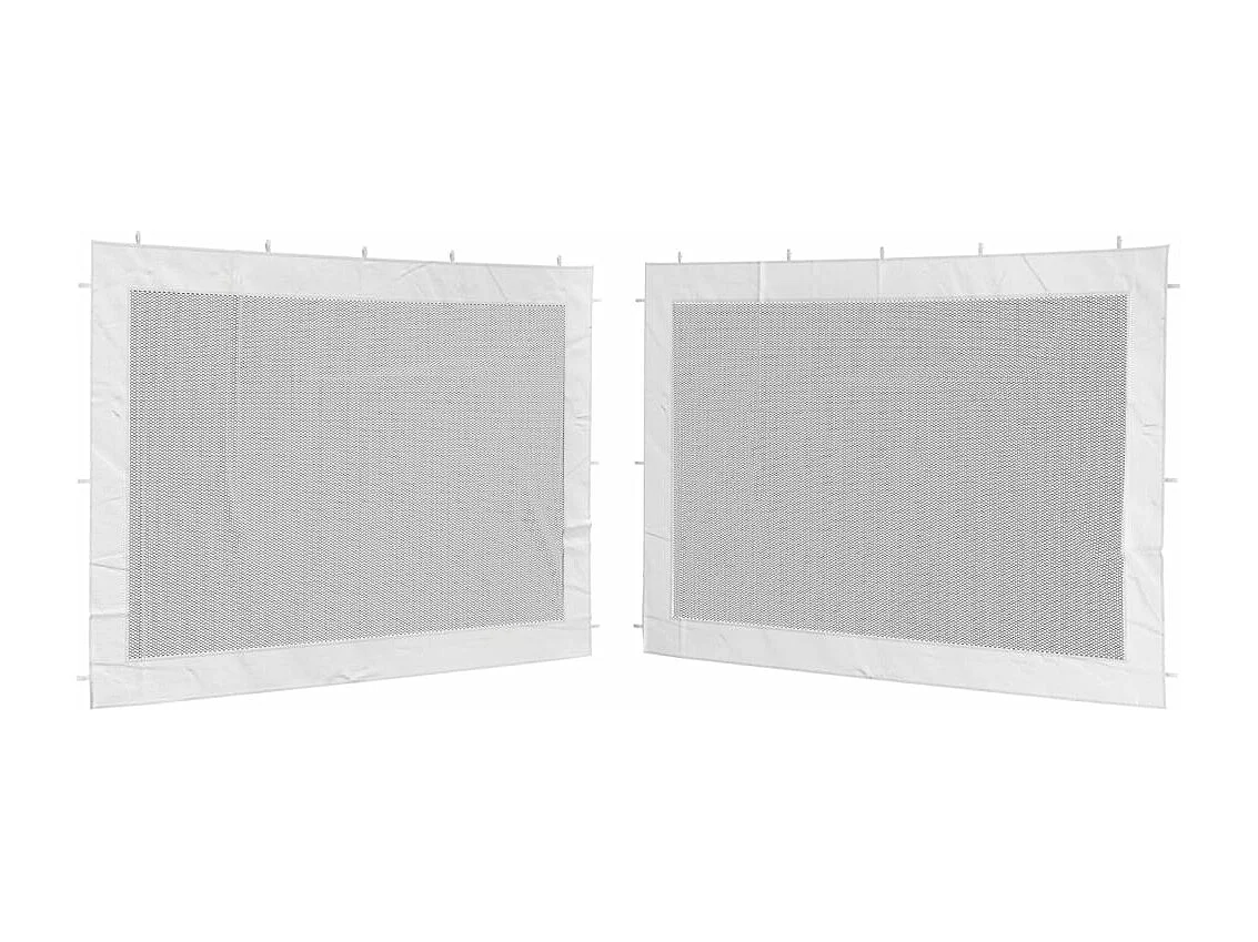 Paroi de tente de réception 2 pcs Maille Blanc et noir