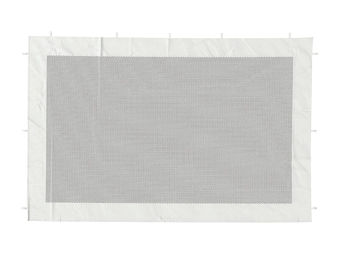 Paroi de tente de réception 2 pcs Maille Blanc et noir