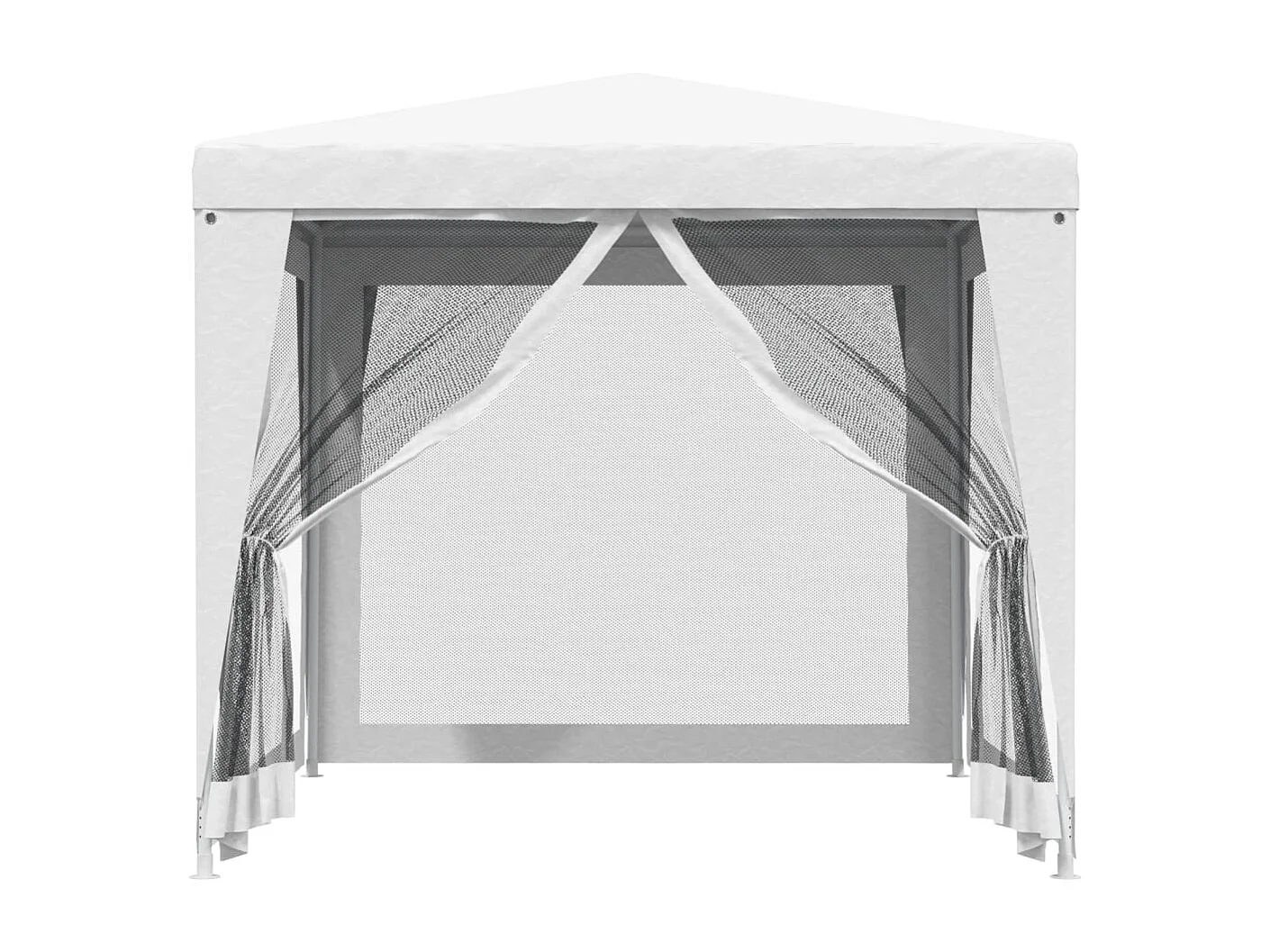 Tente de réception 4 parois latérales en maille 2,5x2,5 m Blanc