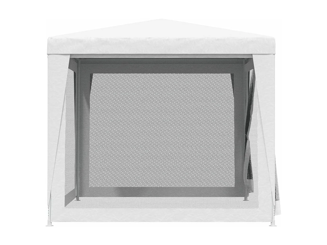 Tente de réception 4 parois latérales en maille 2,5x2,5 m Blanc