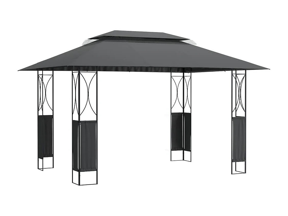 Belvédère avec toit anthracite 400x300x270 cm acier