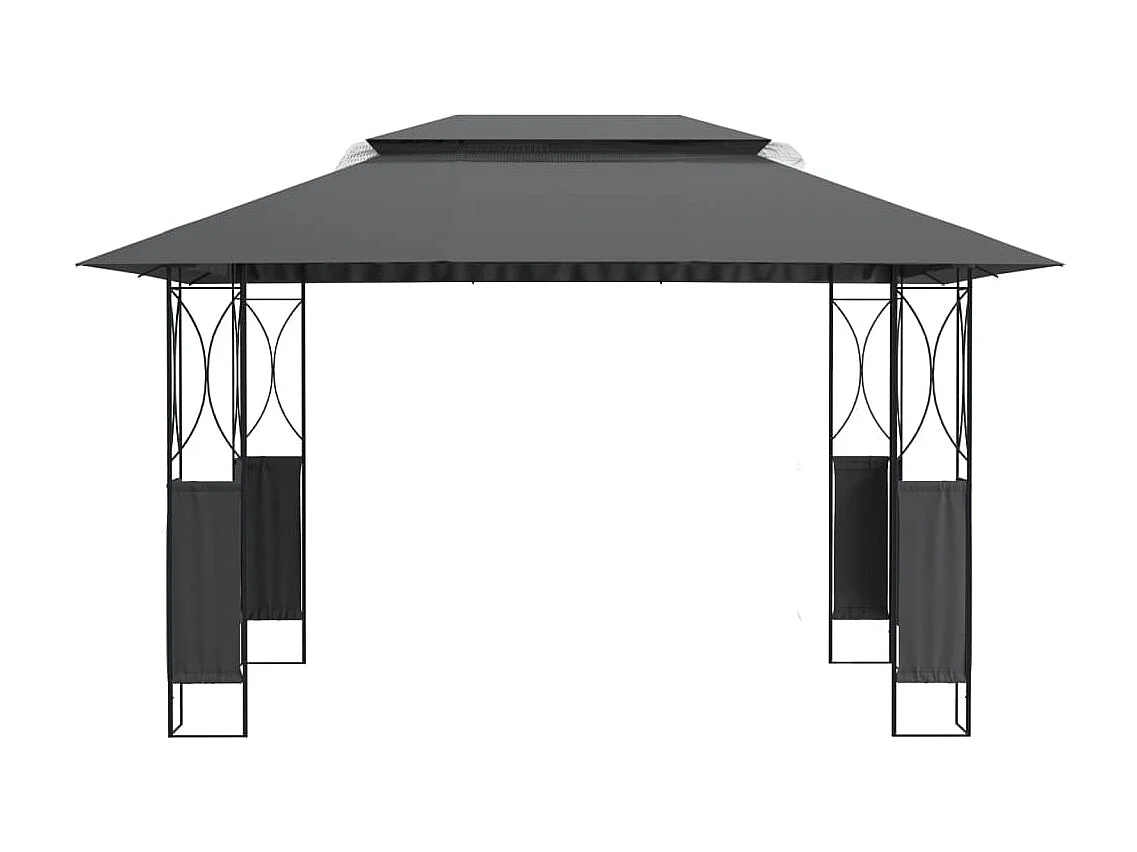 Belvédère avec toit anthracite 400x300x270 cm acier