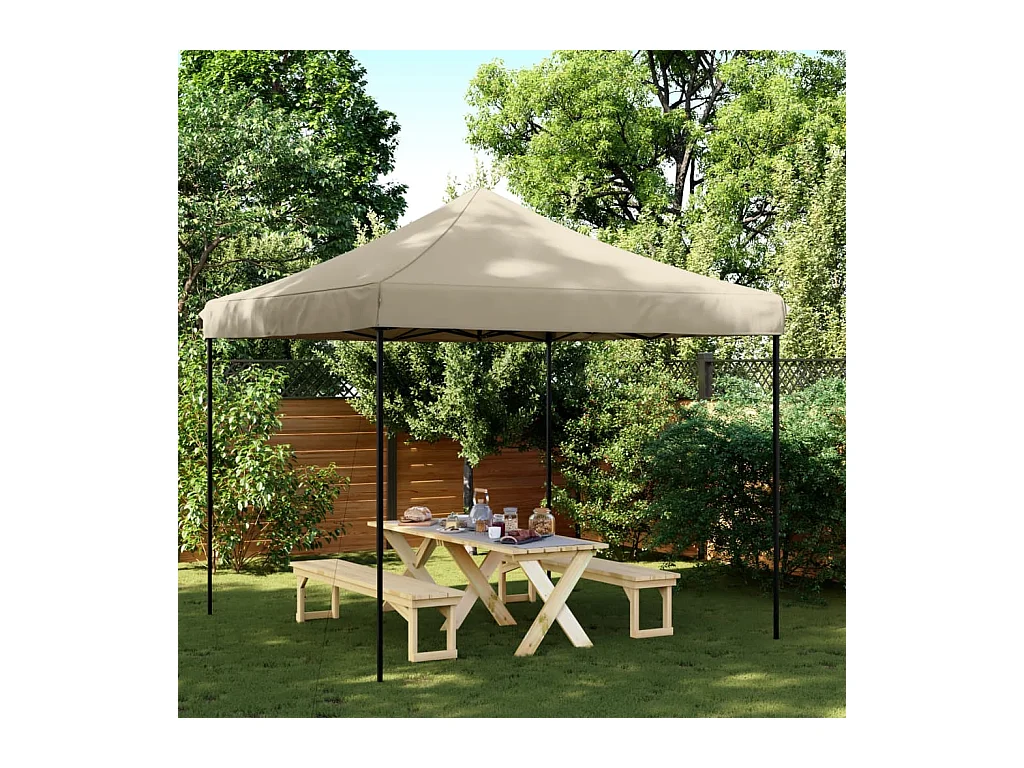 Partyzelt Faltbar Pop-Up Taupe 292x292x315 cm