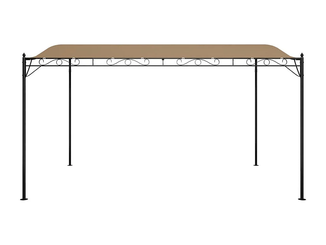 Auvent taupe 4x3 m 180 g/m² tissu et acier