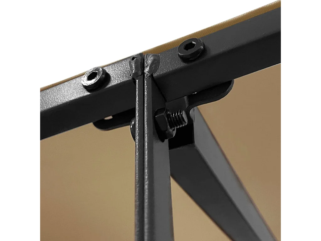 Auvent taupe 4x3 m 180 g/m² tissu et acier