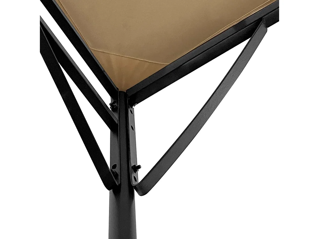 Auvent taupe 4x3 m 180 g/m² tissu et acier