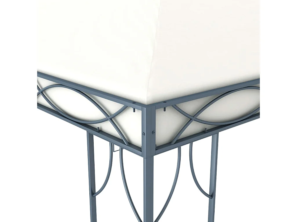 Gazebo con Stringa di Luci LED 300x300 cm Crema