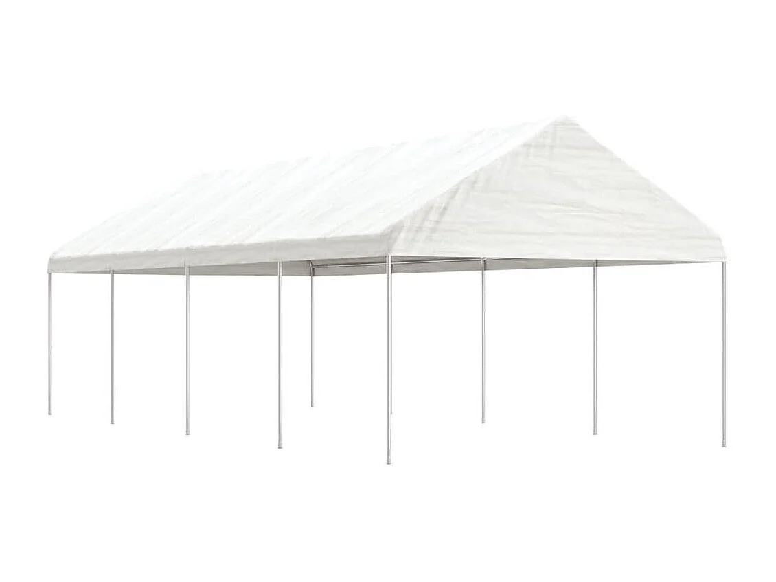 Belvédère avec toit blanc 8,92x4,08x3,22 m polyéthylène
