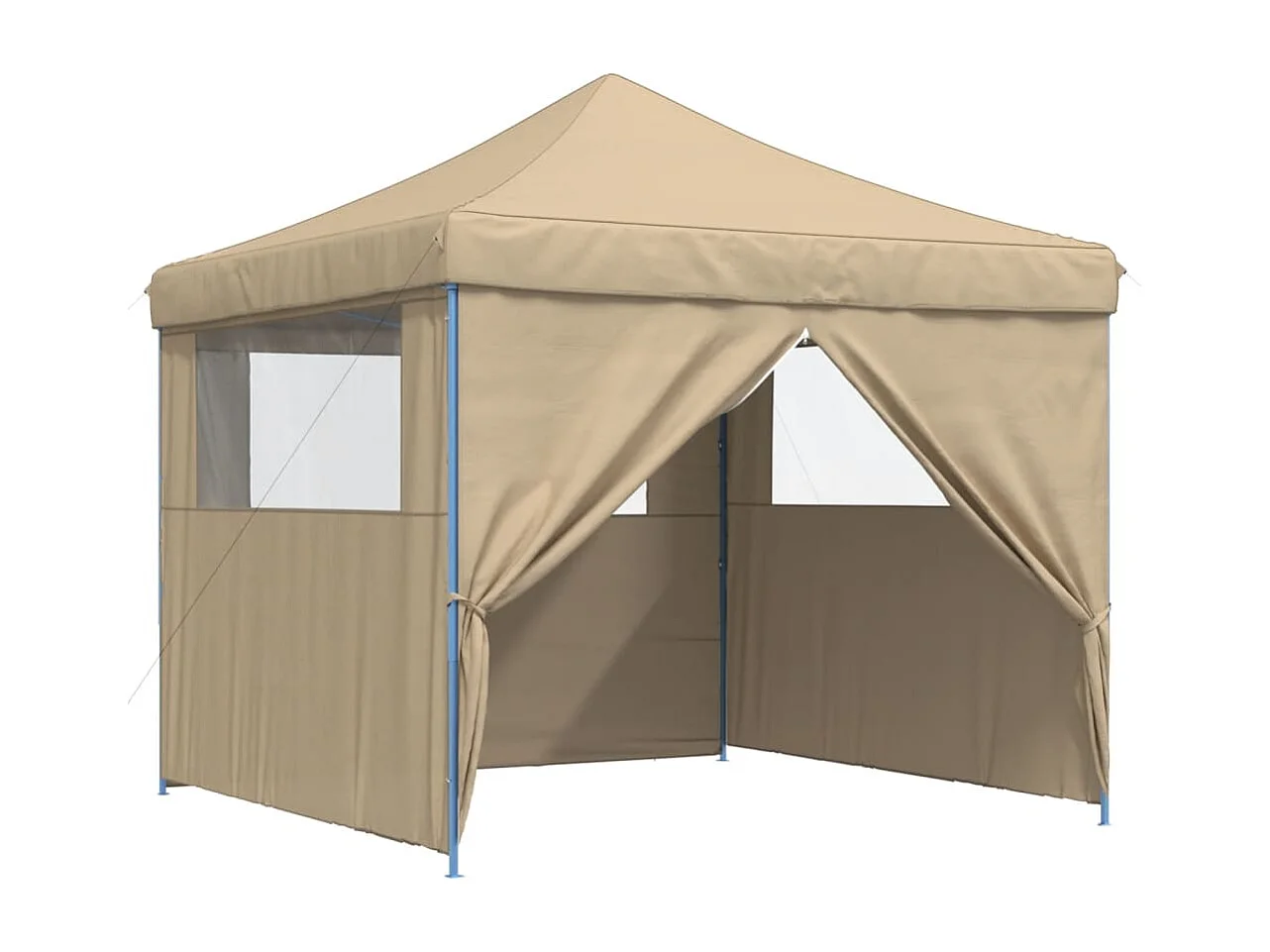 Tenda para festas dobrável com paredes laterais 3x3 m preto