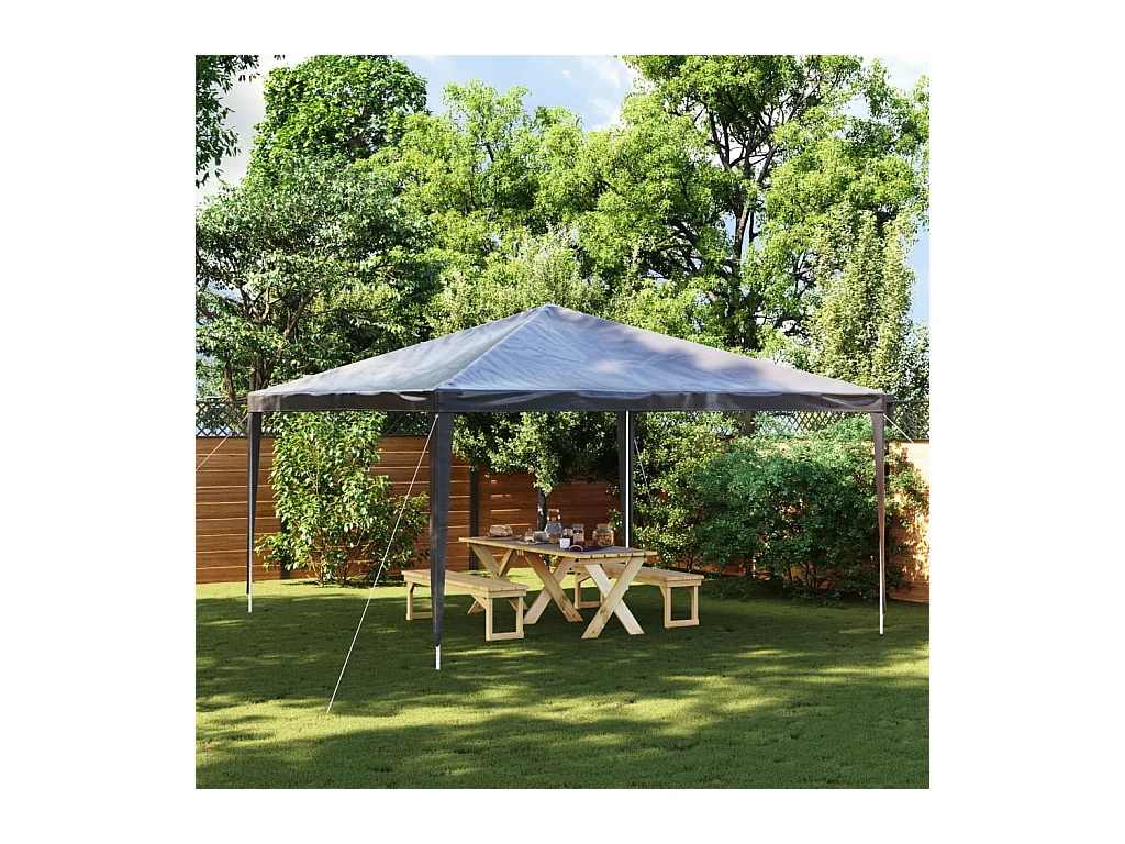 Tente de réception professionnelle 4x4 m Anthracite 90 g/m²