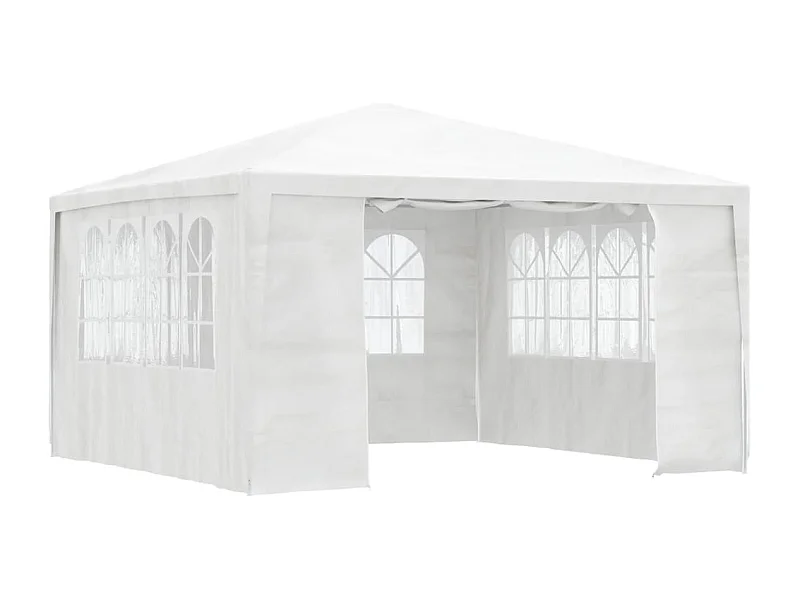 Gazebo Professionale con Pareti 4x4 m Bianco 90 g/m²