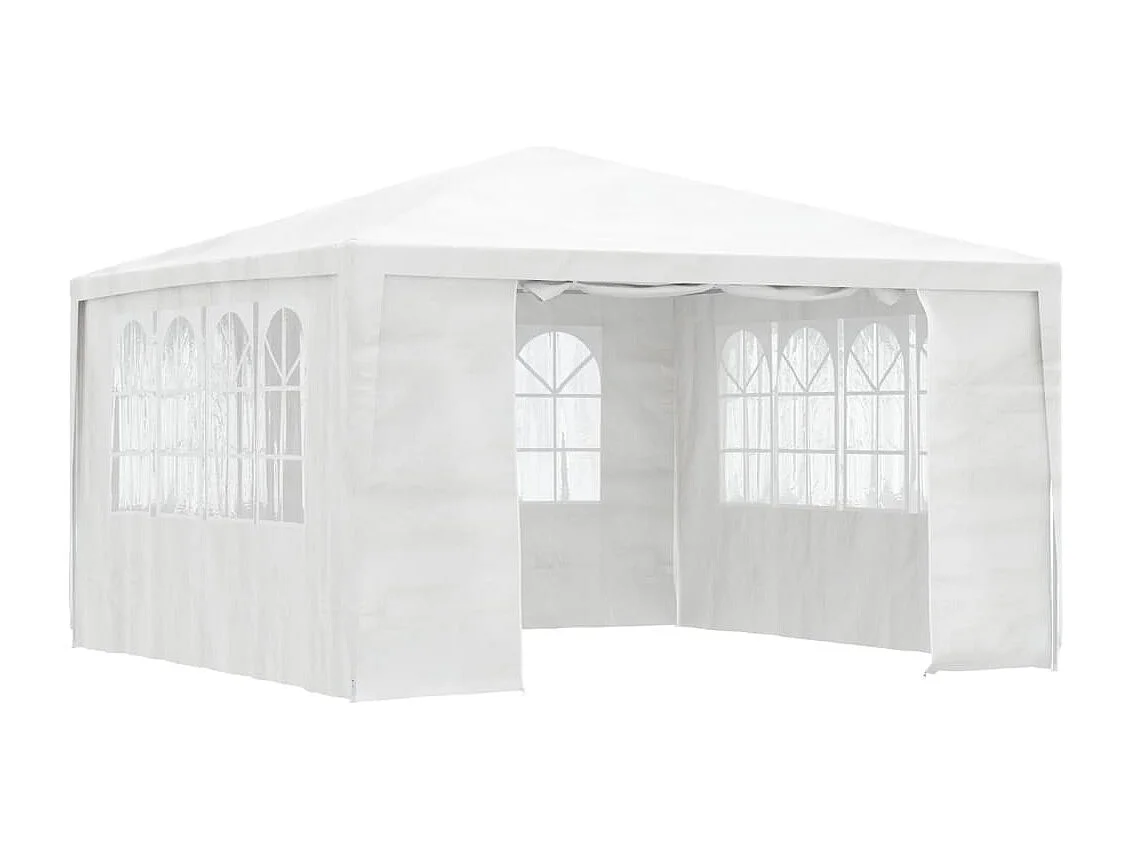 Gazebo Professionale con Pareti 4x4 m Bianco 90 g/m²
