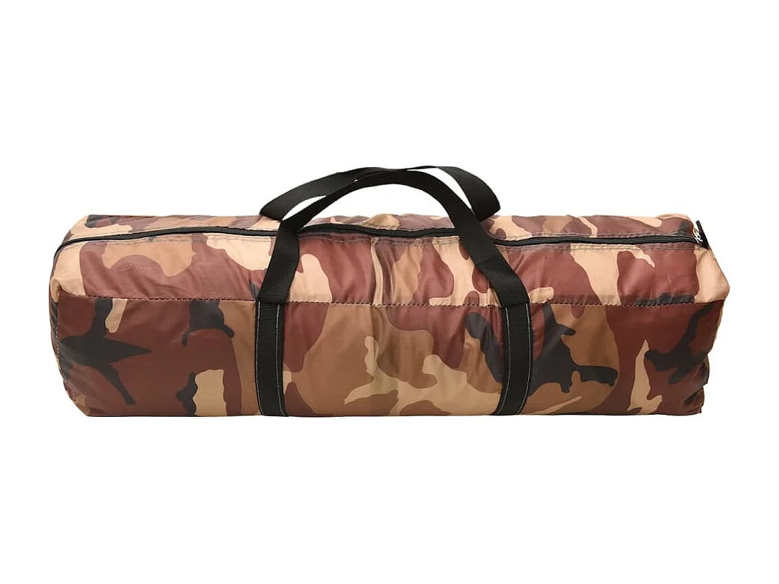 Partytent met LED en 4 zijwanden 3,6x3,6x2,3 m camouflage