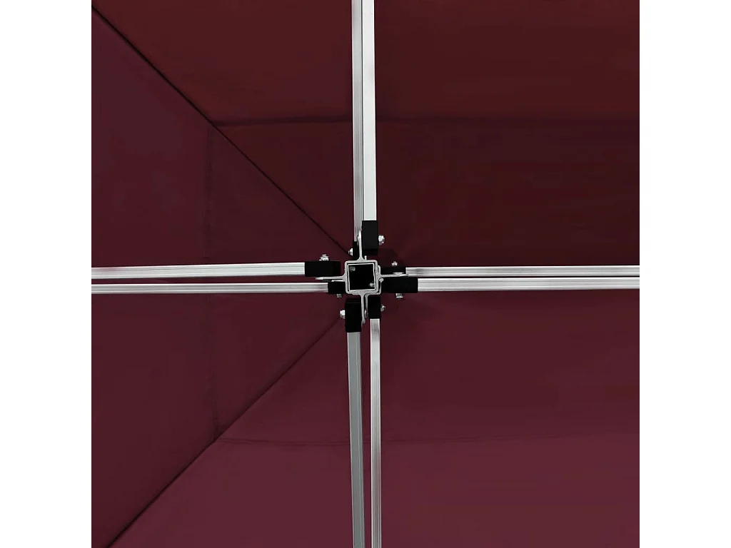Tente de réception pliable et parois Aluminium 4,5x3 m Bordeaux
