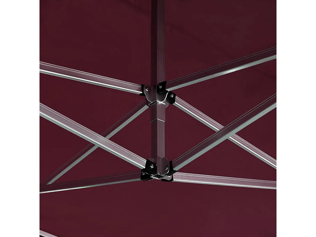 Tente de réception pliable et parois Aluminium 4,5x3 m Bordeaux