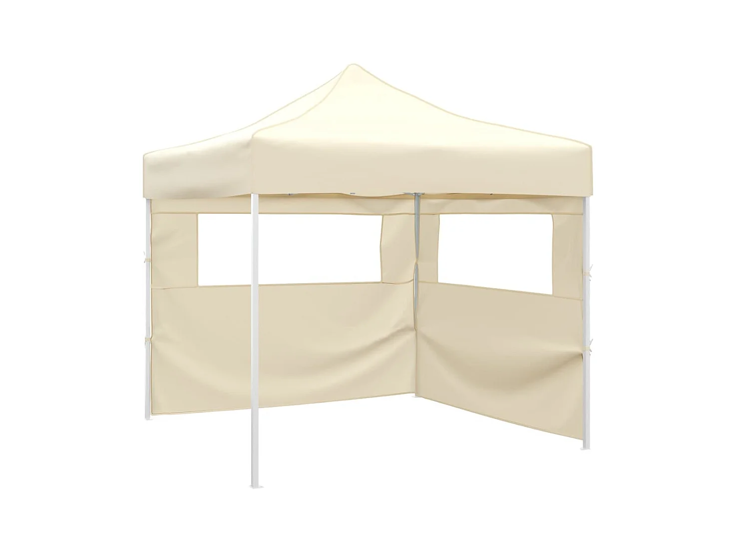 Vouwtent met 2 wanden 3x3 m crème
