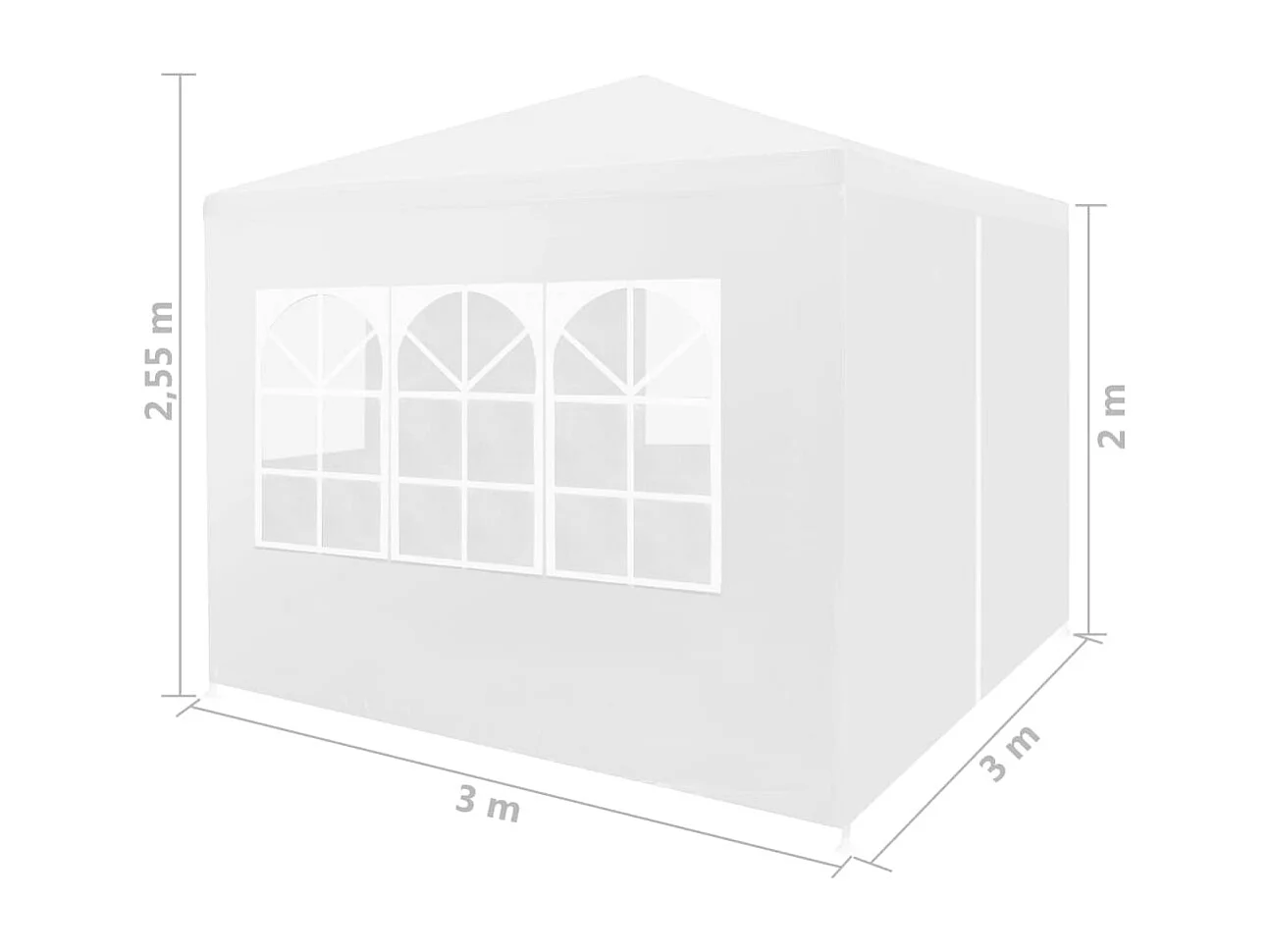 Tendone per Feste 3x3 m Bianco
