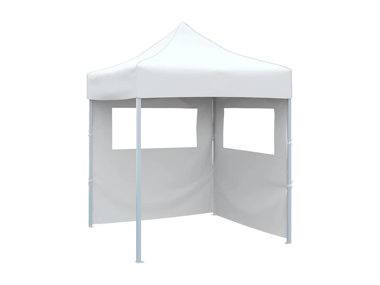 Carpa plegable profesional con 2 paredes acero blanco 2x2 m