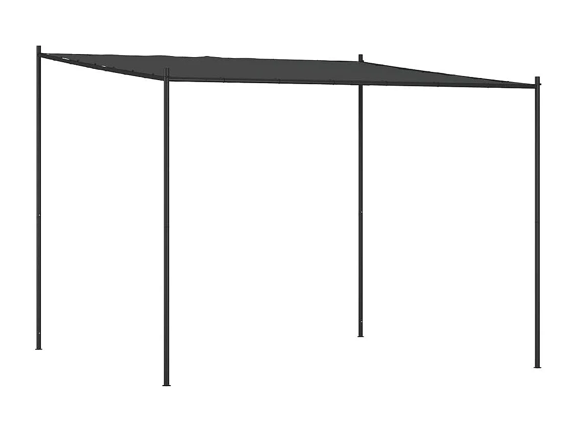 Cenador acero y tela gris antracita 3x3 m 180 g/m²