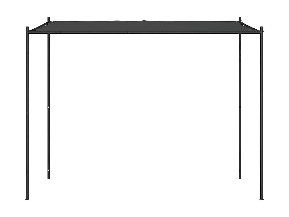 Cenador acero y tela gris antracita 3x3 m 180 g/m²