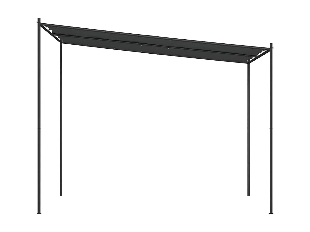 Cenador acero y tela gris antracita 3x3 m 180 g/m²