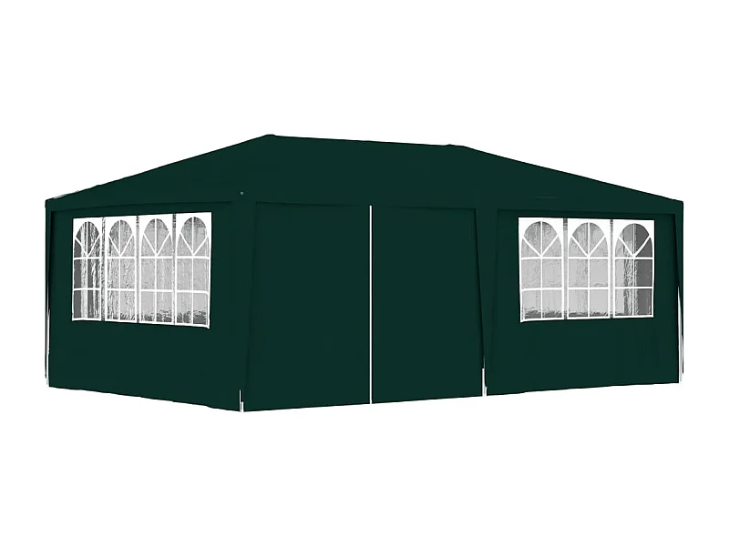 Carpa profesional para fiestas con paredes verde 90 g/m² 4x6 m