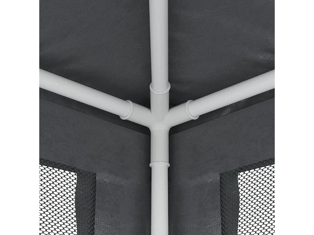 Partyzelt mit 4 Mesh-Seitenwänden Anthrazit 3x3 m HDPE