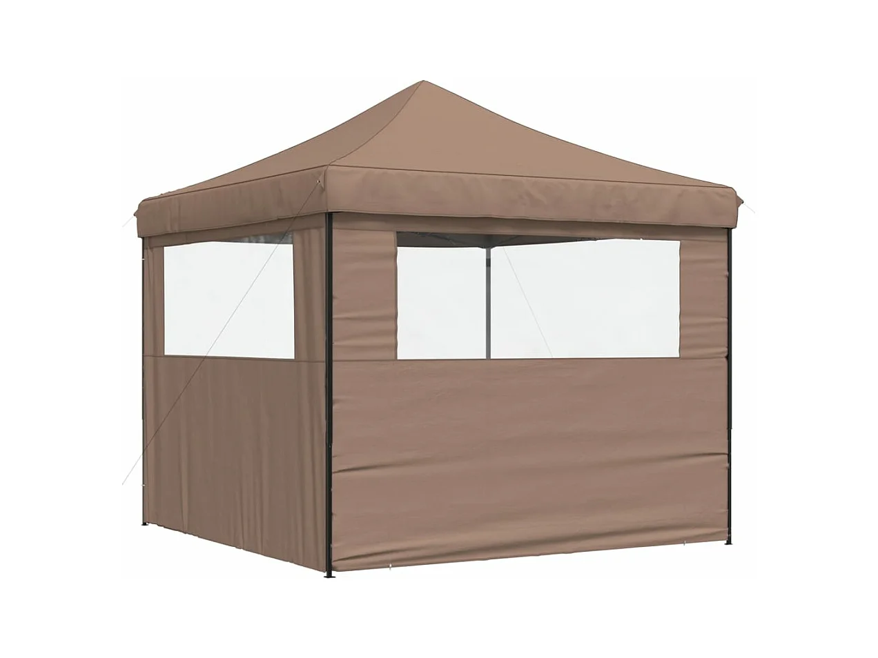 Tenda para festas dobrável com paredes laterais 3x3 m preto