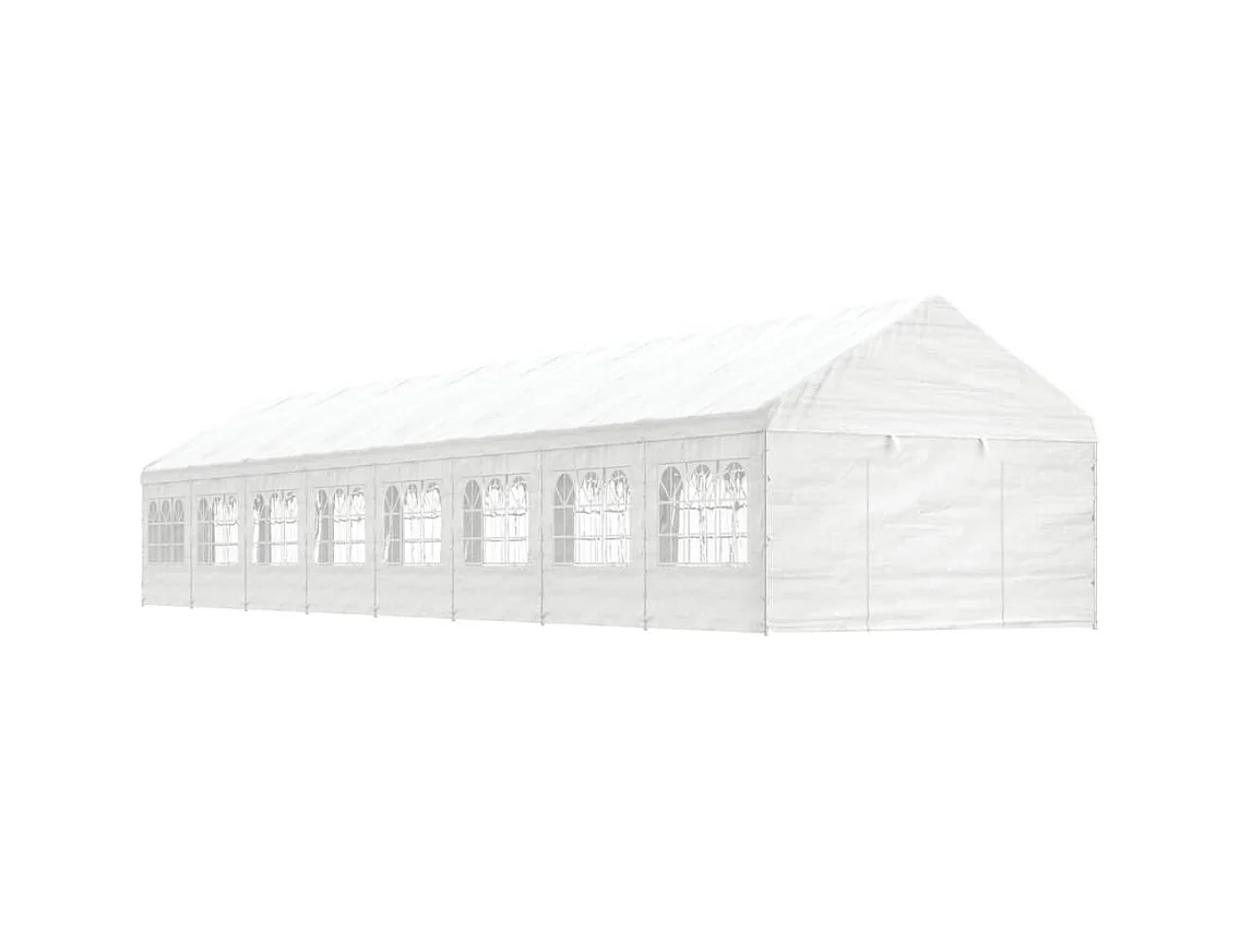Belvédère avec toit blanc 17,84x4,08x3,22 m polyéthylène