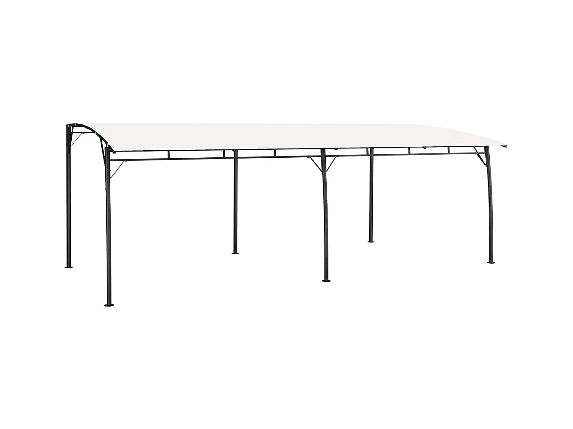 Auvent pare-soleil de jardin 6x3x2,55 m crème